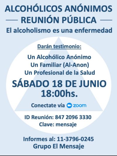 Reuni n P blica Grupo El Mensaje Alcoh licos An nimos de